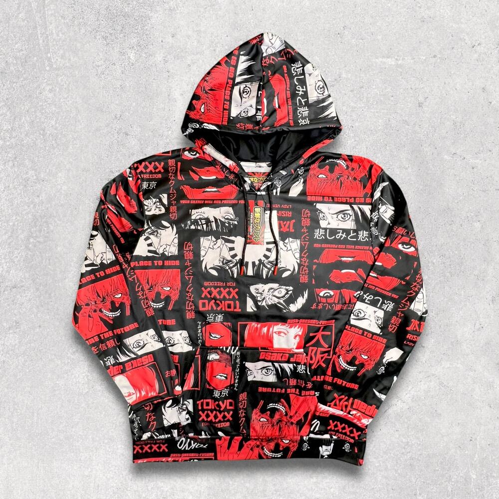 Drill Clothing Co. Tokyo Japan Anime Hoodie [Size XL]